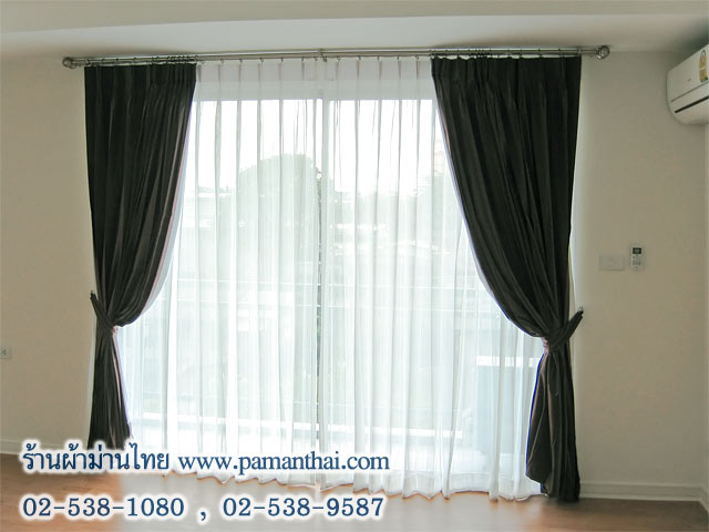 ม่านจีบสองชั้นรางโชว์  พาร์ควิว วิภาวดี LPN parkview Viphavadi  LPN