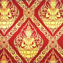 วอลล์เปเปอร์ลายไทย ลายเทพพนมสีแดง รหัสj101