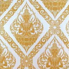 วอลล์เปเปอร์ลายไทย ลายเทพพนมสีขาว รหัสj106