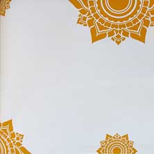 วอลล์เปเปอร์ลายไทย ลายดาวสีขาว รหัสj603