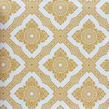 วอลล์เปเปอร์ลายไทย ลายประจำยามสีขาว รหัสj706